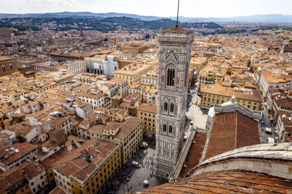 A view of the city of Florence from above