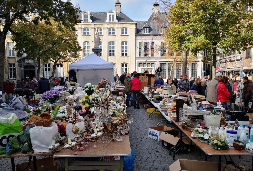 The Vrijdagmarkt in Antwerp, Belgium