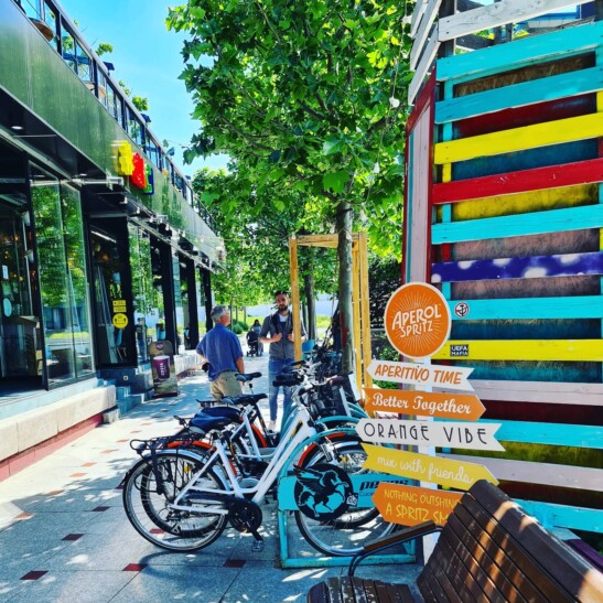 The National Library near the Dambovita River in Bucharest, Romania