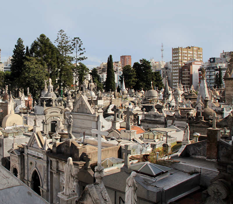 The Cementerio de la Recoleta in Buenos Aires, Argentina