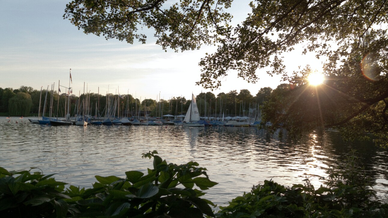 Alster Lakes in Hamburg, Germany