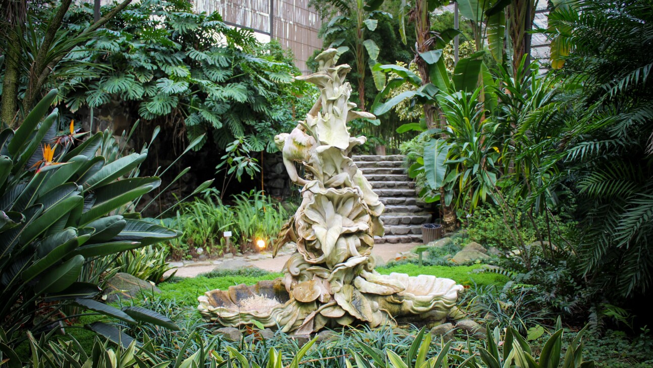 A statue in the Eduardo VII Park in Lisbon, Portugal