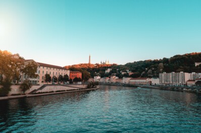 A view of the river in Lyon, France