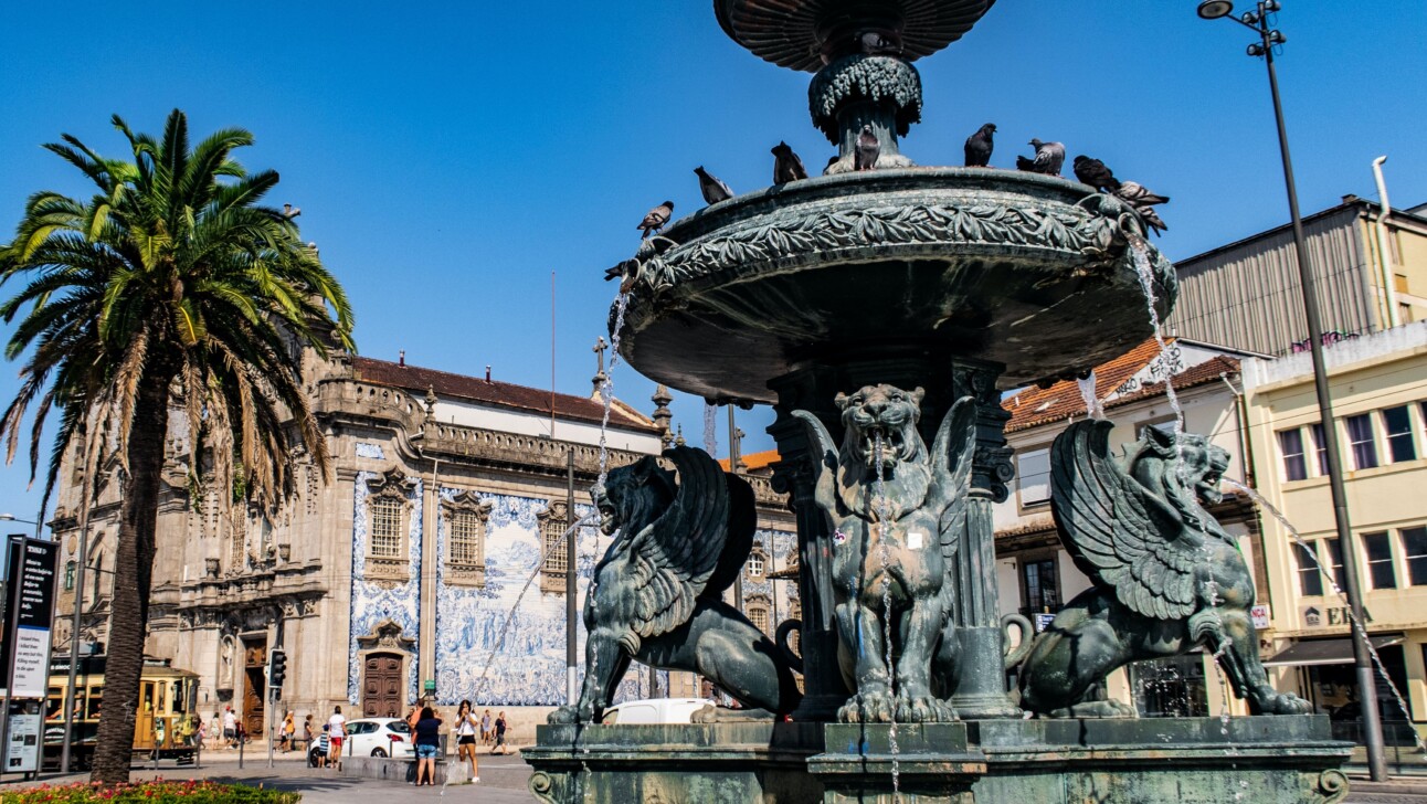 Gomes Teixeira Square in Porto, Portugal