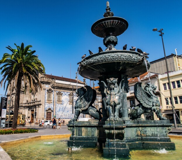 Gomes Teixeira Square in Porto, Portugal